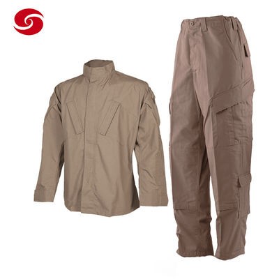 Khaki Sand Coyote Army Ripstop Cotton Polyester Work Man Suit