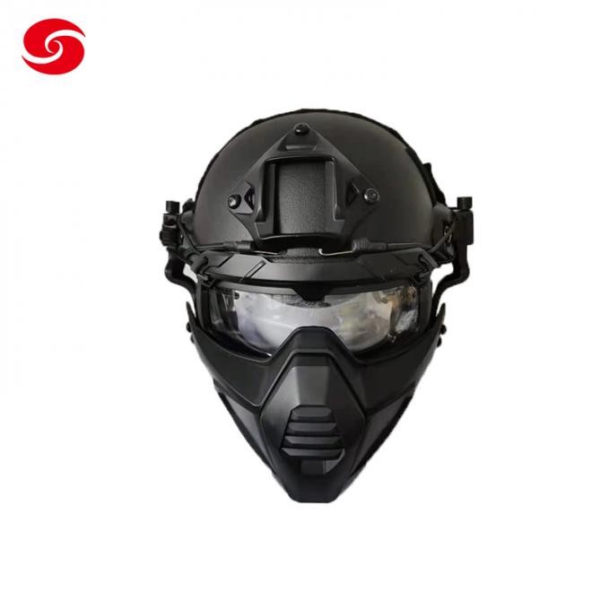 Detachable Bullet Proof Anti Riot Helmet with Goggles Face Mask