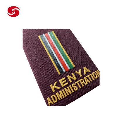 Kenya Military Uniform Army Solider Police Officer Tactical Dress Shoulder Epaulet Epaulette Rank Badge