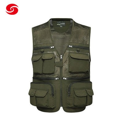 Army Green Multi-Pocket Fishing Hunting Work Vest