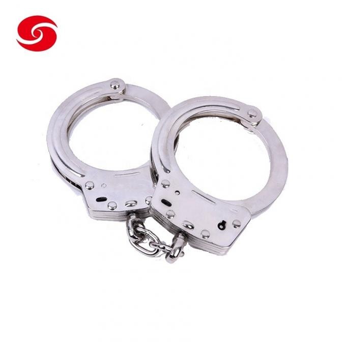 Military Equipment Police Tactical Gear Nickel Plating Carbon Steel Handcuff