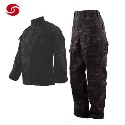 Airsoft Black Multicam Military Police Uniform Camouflage Special Police Force Shirt