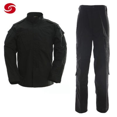 Police Security Guard Black Color Battle Dress Uniform