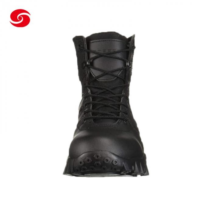 Army Jungle Black Leather with Nylon Tactical Combat Military Boot