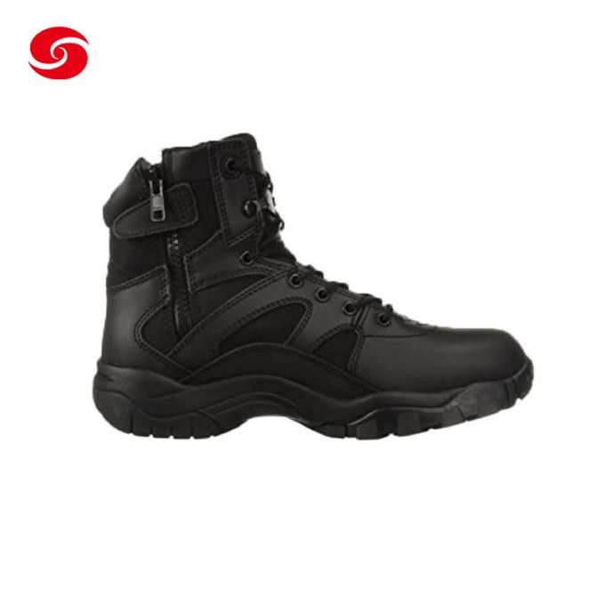 Army Jungle Black Leather with Nylon Tactical Combat Military Boot