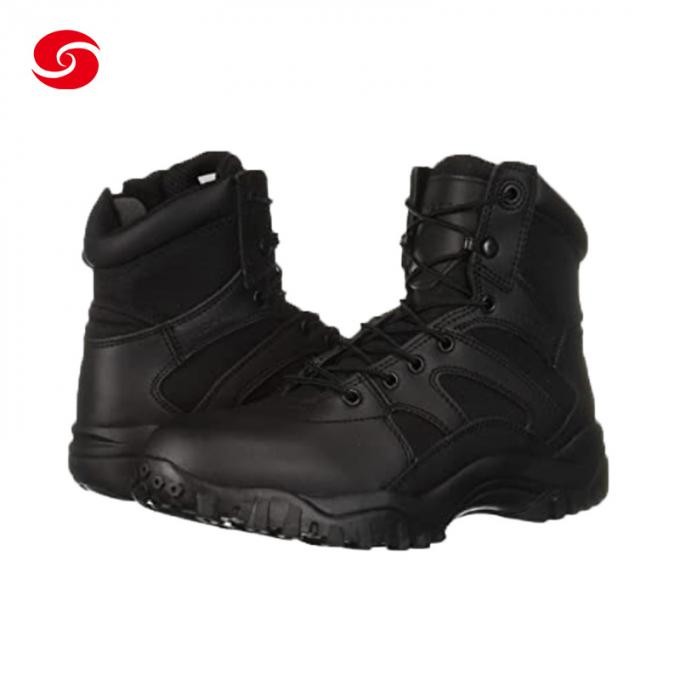 Army Jungle Black Leather with Nylon Tactical Combat Military Boot