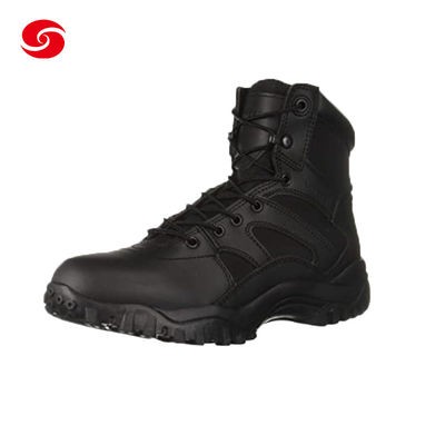 Army Jungle Black Leather with Nylon Tactical Combat Military Boot