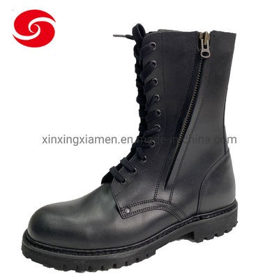 Full Grain Leather Military Black Fire Retardant Mens Boots