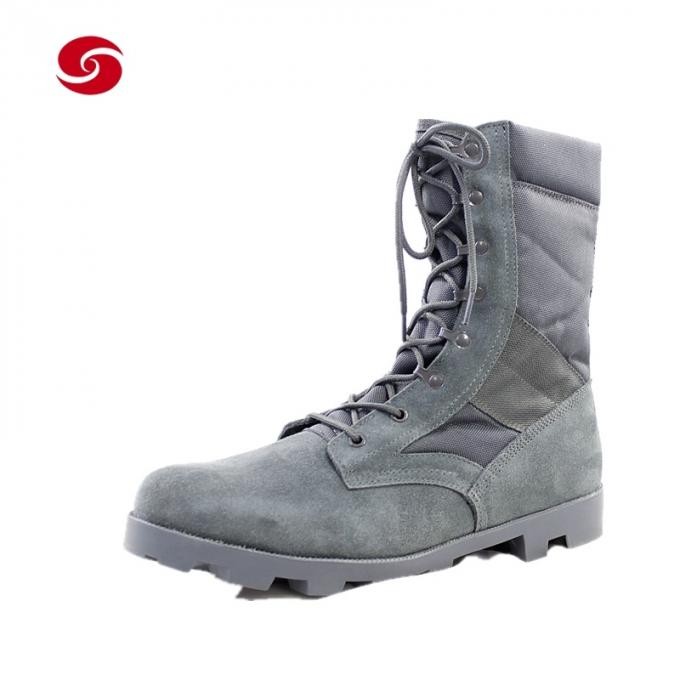 Blue Panama Suede Leather Military Combat Jungle Boots