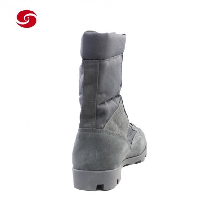 Blue Panama Suede Leather Military Combat Jungle Boots