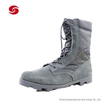 Blue Panama Suede Leather Military Combat Jungle Boots