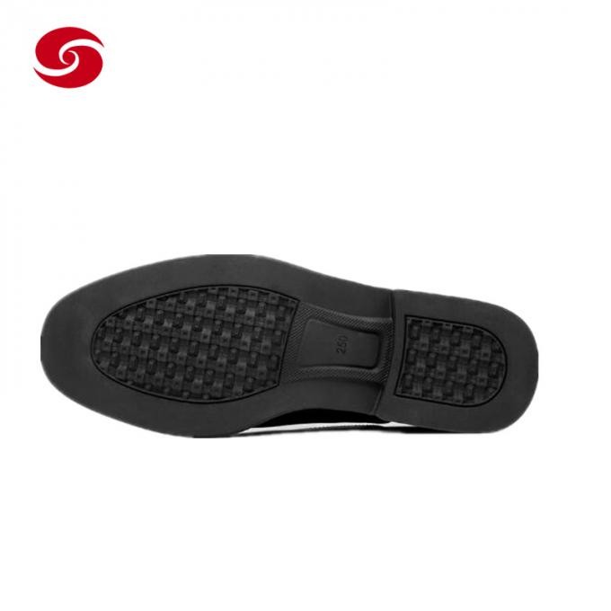 Black Leather Police Duty Officer Shoes Office Shoes for Army