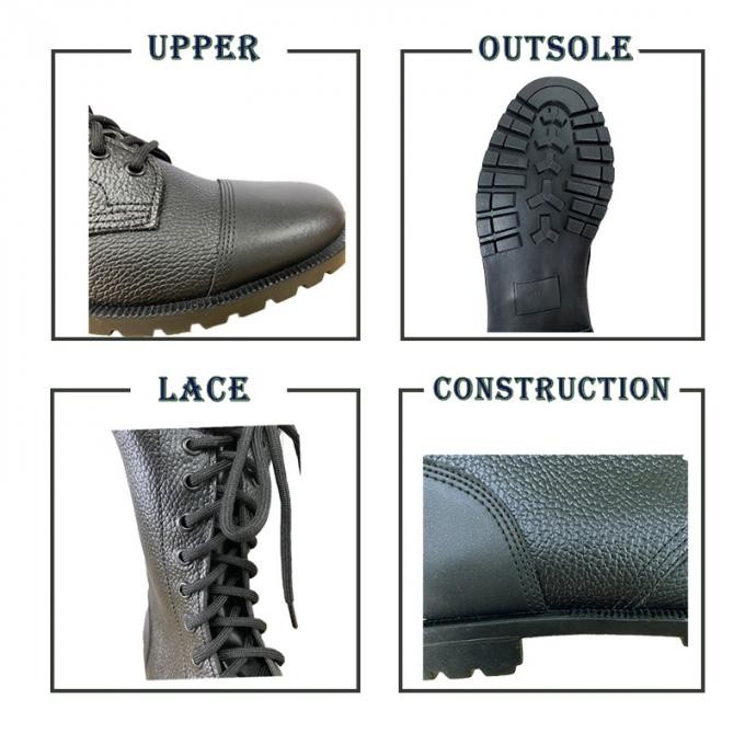 Full Leather Combat Tactical Boots for Policeman