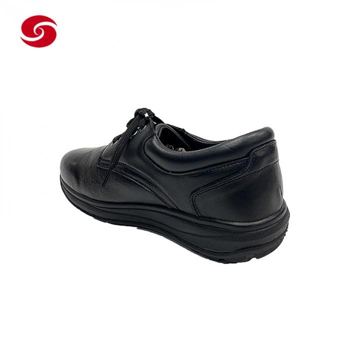 Black Leather PU Workwear Steel Toe Safety Shoes Anti-Smash Boots