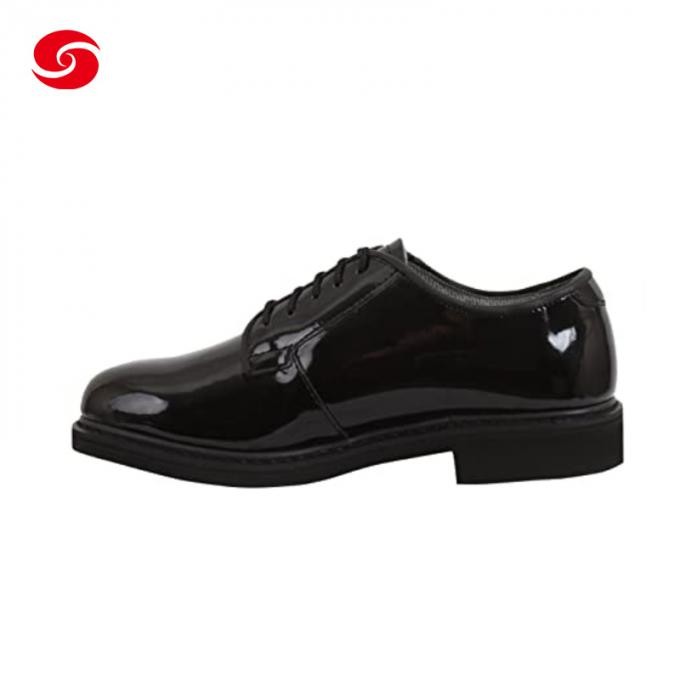 Army and Police Popular Uniform Shiny Leather Military Officer Shoes