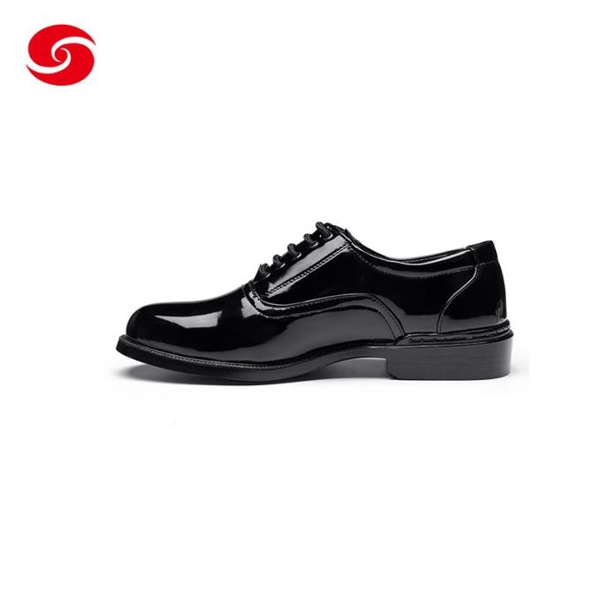 Classic Fashion Military Army Boots Shine Leather Black Officer Shoes