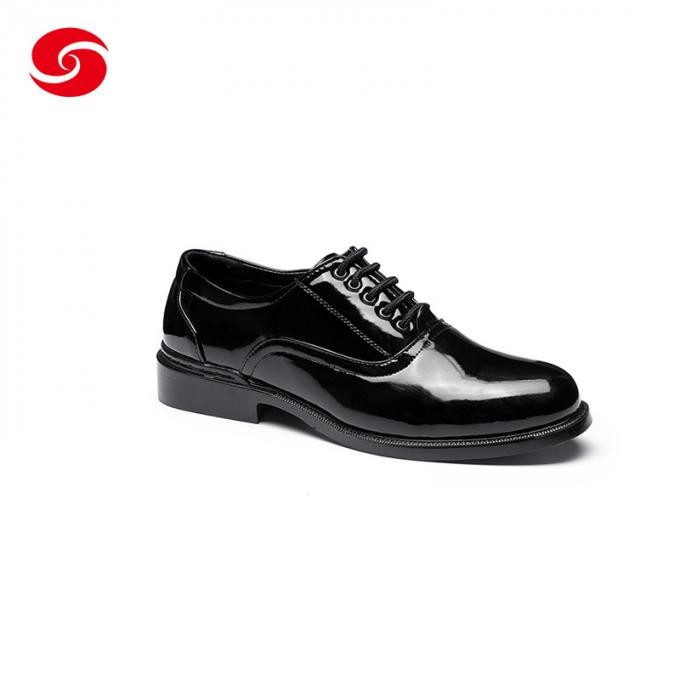 Classic Fashion Military Army Boots Shine Leather Black Officer Shoes