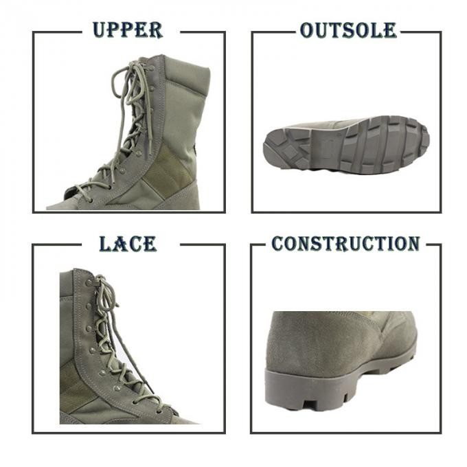 Army Green Panama Desert Outdoor Military Combat Tactical Boots