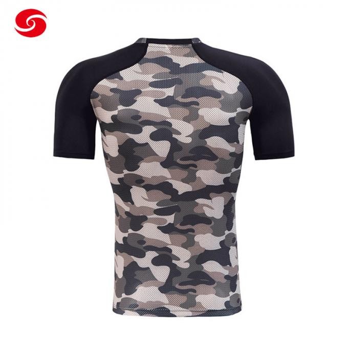 Bird Eye Cloth Fitness Sport Compression Running Sweater T Shirt