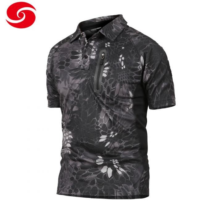 Water Repellent Quick Dry Military Combat Polyester Polo Shirt