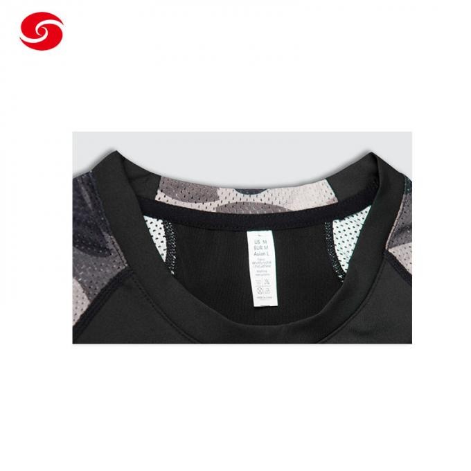 Army Military Camouflage spandex Short Sleeves T Shirt