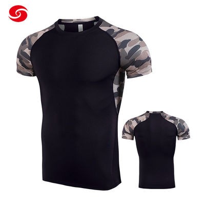 Army Military Camouflage spandex Short Sleeves T Shirt