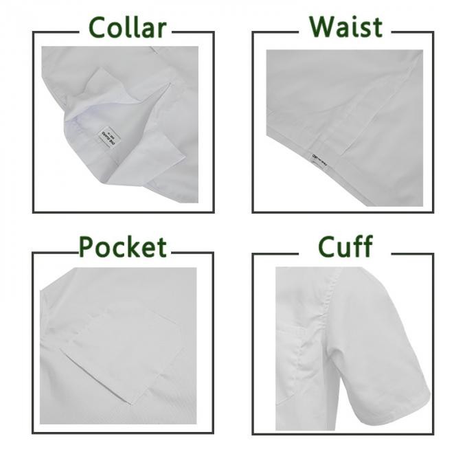 Cheap Price Short Sleeve White Police Prison Jail Uniform