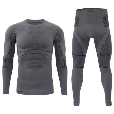 Seamless Mens Thermal Underwear Sets 90% polyester 10% spandex Soft Comfortable