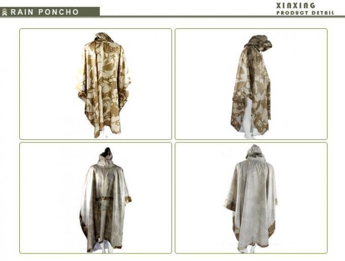 Camouflage Raincoat/Wholesale Outdoor Waterproof Military Army Camouflage Nylon Polyester PE PVC Rain Poncho