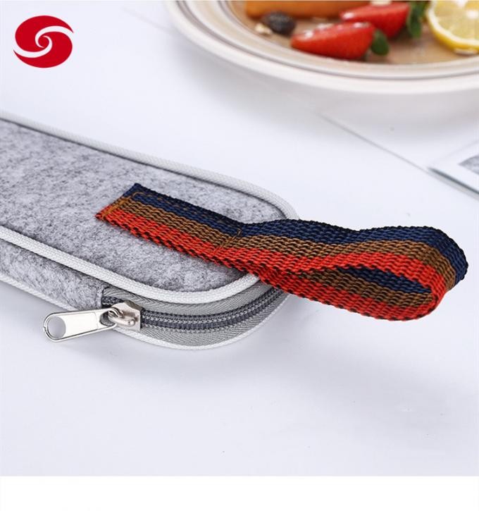 Food Grade Portable Travel Cutlery Set Stainless Steel Straw Flatware Set