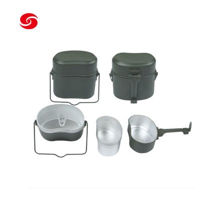 3-Piece Military Foldable Camping Tableware Sets with Lunch Boxes Army Canteen