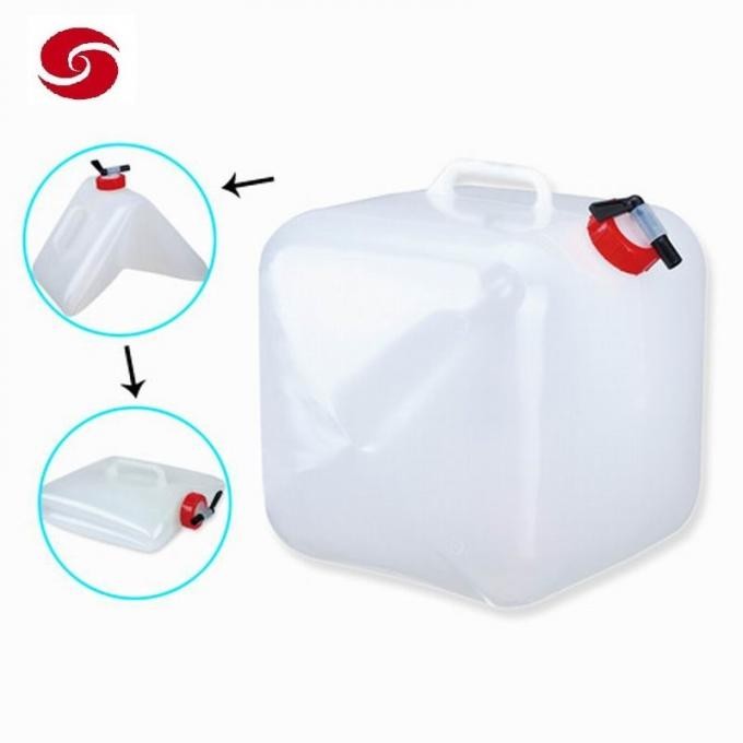 5L/10L/20 L LDPE/PE Transparent Food Level Camping Folding Plastic Relief Water Jerry Can