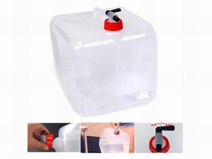 5L/10L/20 L LDPE/PE Transparent Food Level Camping Folding Plastic Relief Water Jerry Can