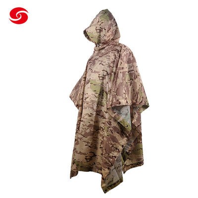 Rainwear Waterproof Camouflage Military Tarp Poncho for Man