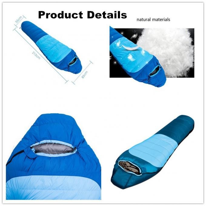Blue Customized Adults Outdoor Ultralight Down Sleeping Bag