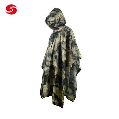 Polyester a-Tac Camouflage Rain Poncho for Military