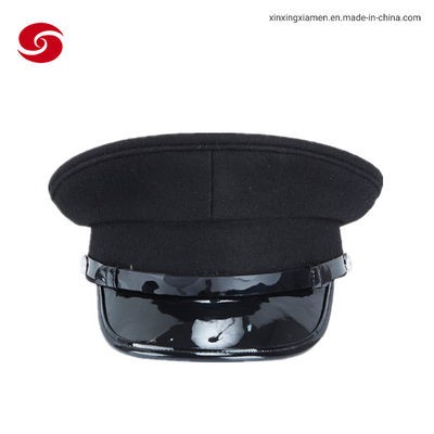 Customized Military Officer Hat Hot Sale Wool and Polyester Police Officer Cap