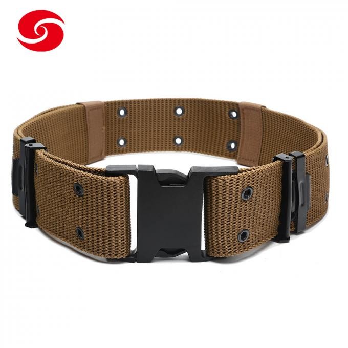 PP Man Mlitary Tactical Nylon Polyester Army Webbing Belt with Plastic Buckle