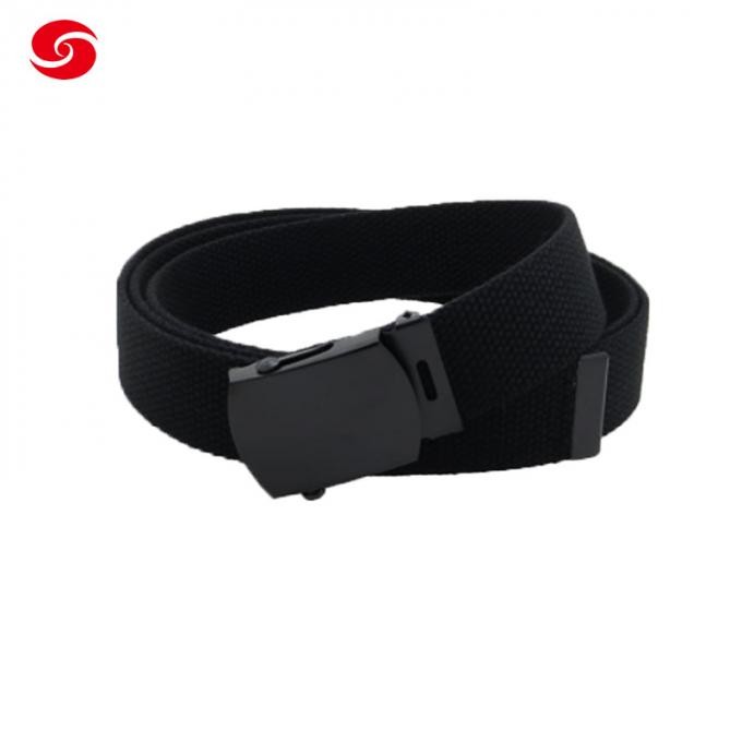 Canvas Web Belt Military Style with Black Buckle for Police Tactical Use Belt