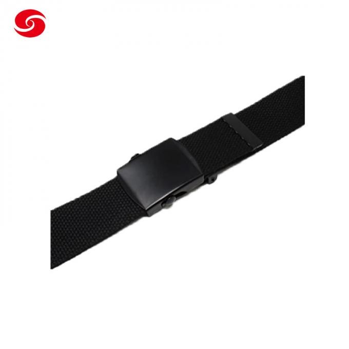 Canvas Web Belt Military Style with Black Buckle for Police Tactical Use Belt