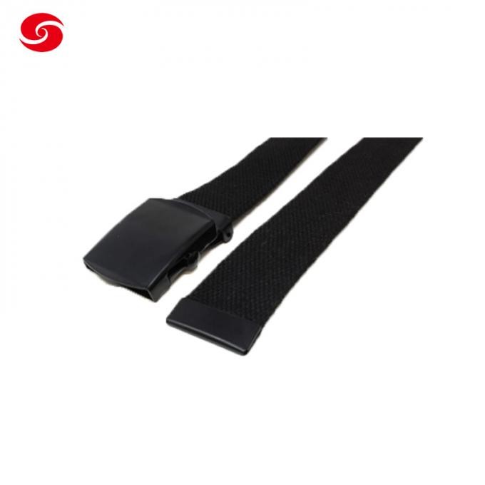 Canvas Web Belt Military Style with Black Buckle for Police Tactical Use Belt