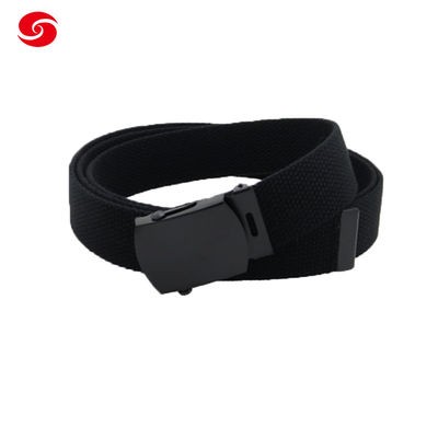 Canvas Web Belt Military Style with Black Buckle for Police Tactical Use Belt