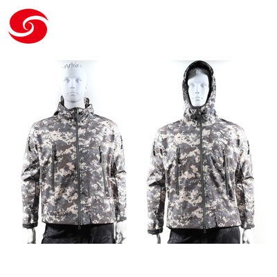 Military Digital Camo Unisex Soft Shell Jacket Leisure Outdoor