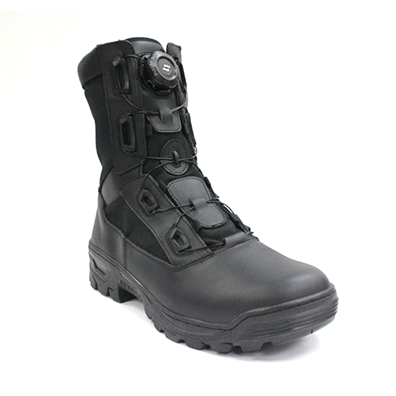 Botas de cuero negro con sistema de cordones BOA™ impermeables de China Xinxing