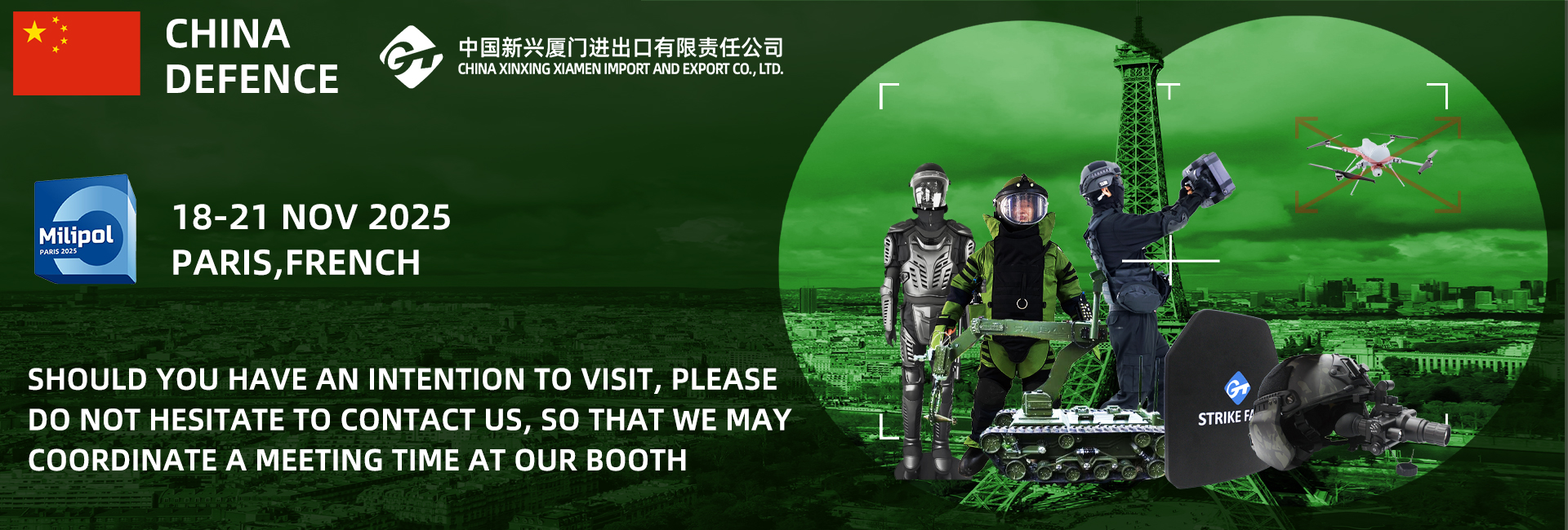Bienvenidos a nuestro stand en la feria de defensa INDO y EXPO SEGURIDAD.