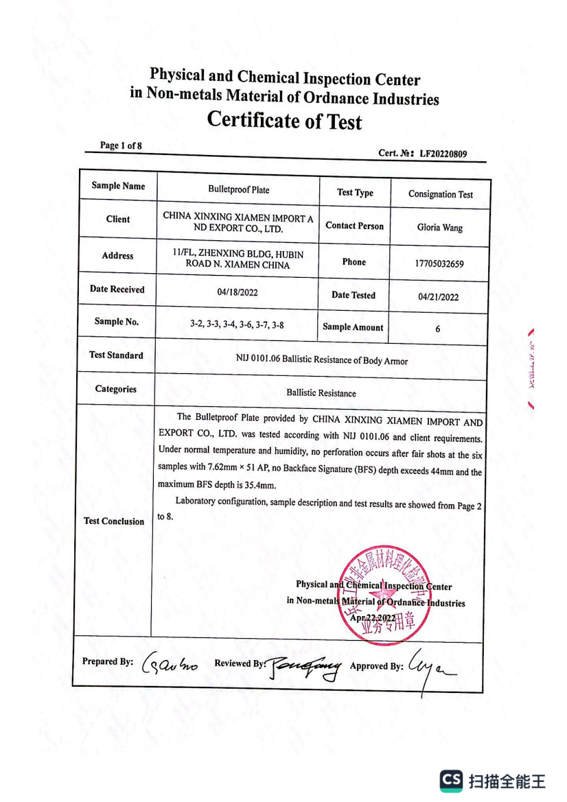 bulletproof vest test 