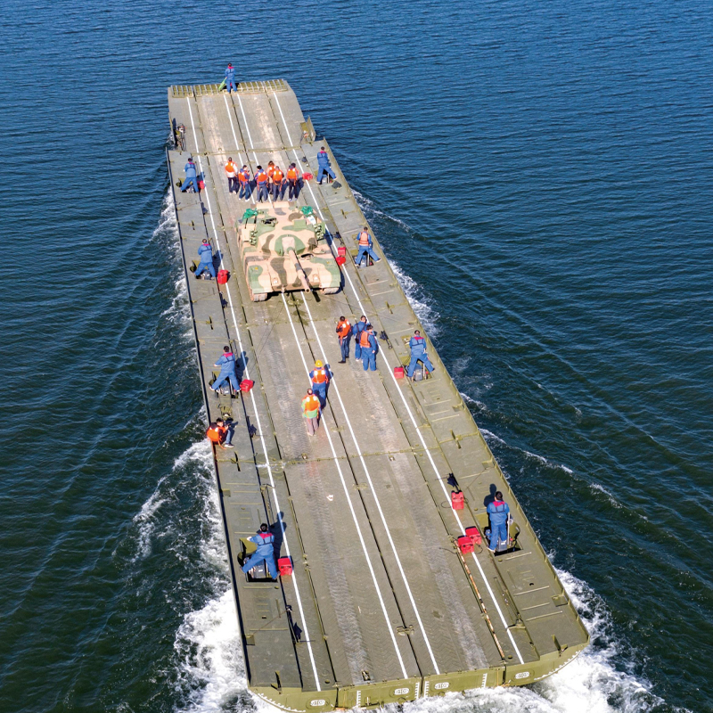 self-powered pontoon bridge