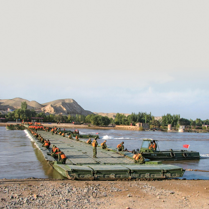 18min erection 60t floating bridge